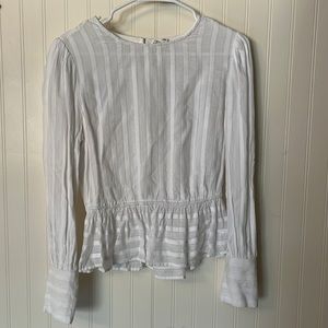Women’s white long sleeve blouse size S